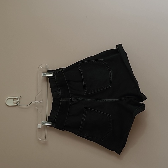 Black Zara paper bag waist denim shorts with tie, size Eur 32, USA 00, Mex 22 - Picture 3 of 3